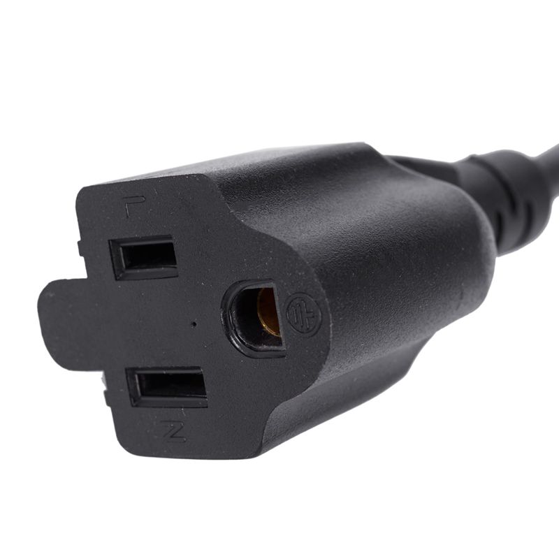 IEC 320 C14 Male To C5 Female Adapter Cable With 1Ft IEC 320 C14 Male Plug To NEMA 5-15R 3 Prong Female PC Power Adapter