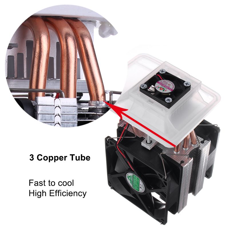 12V Thermoelectric Cooler Refrigeration Semiconductor Cooling System Kit Cooler Fan Finished Kit Computer Components