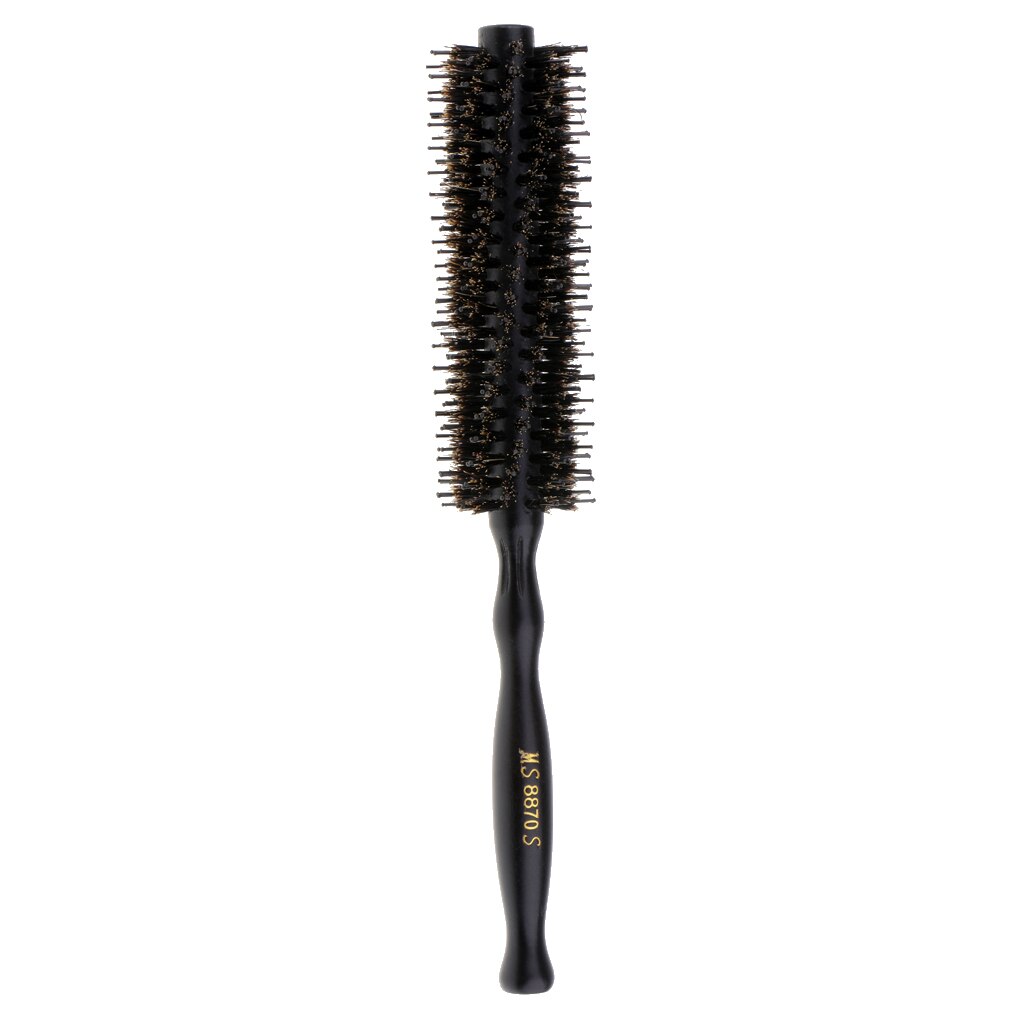 Cepillo de pelo redondo con cerdas desenredantes, cepillo con mango de madera para todo tipo de cabello, largo, corto, fino y grueso