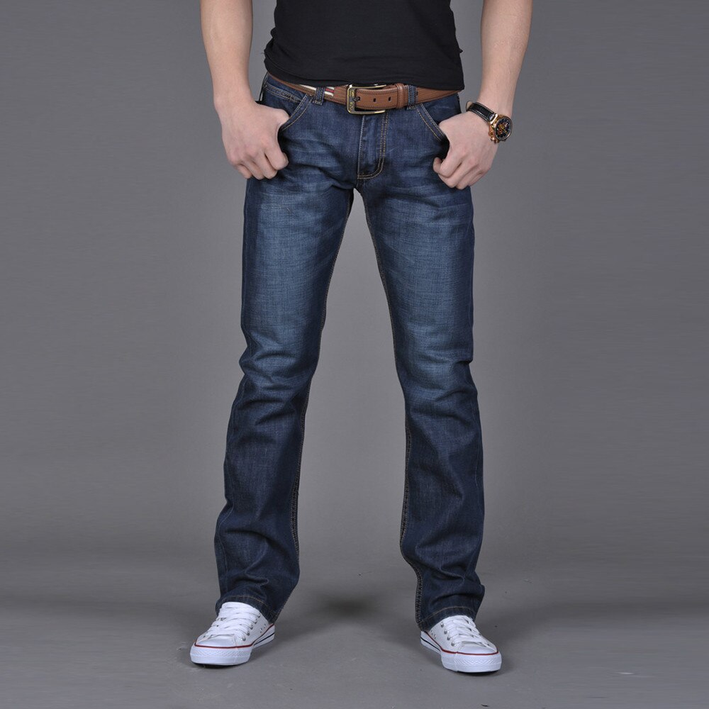 Men's Casual Autumn Denim Cotton Hip Hop Loose Work Long Trousers Jeans Denim Pants Loose Fit Trousers Brand Menswear