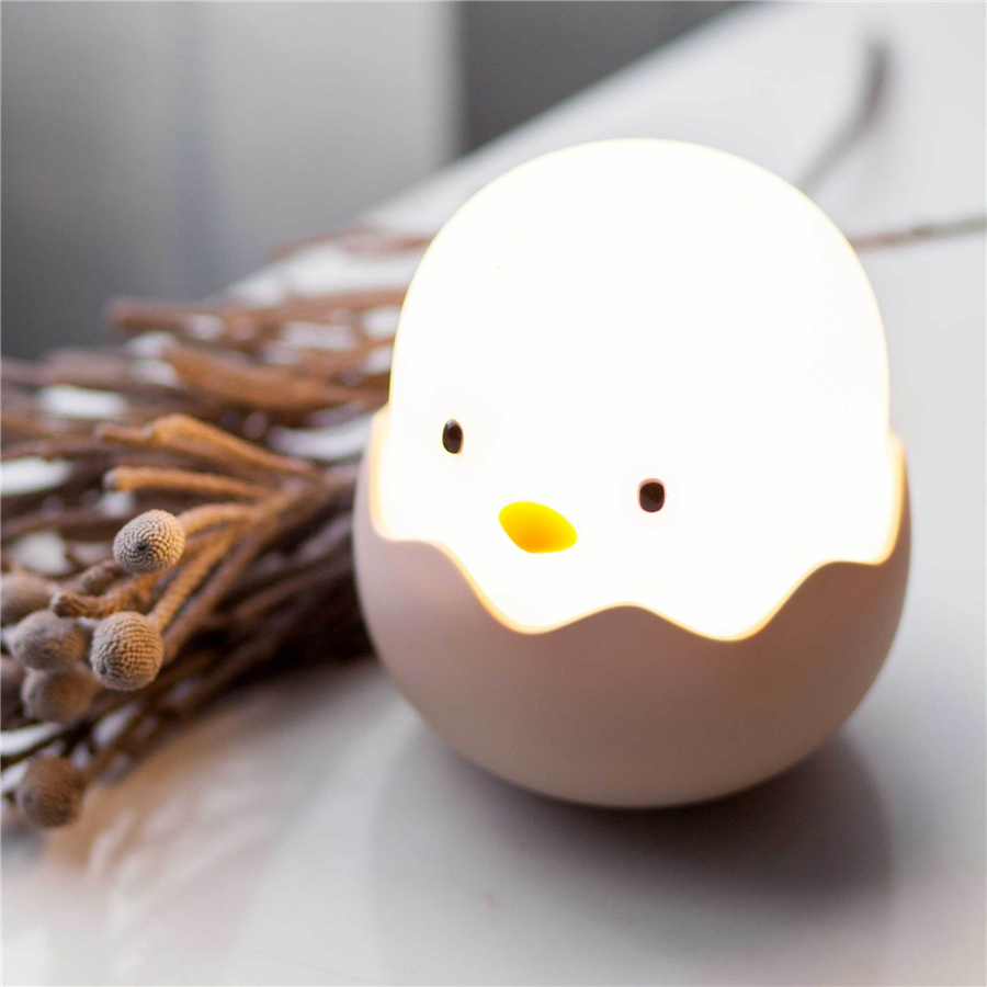 LED-nachtlicht Ebene Ei KüKen bilden Wiederaufladbare Nacht lampe Weichen Karikatur Baby Kinderzimmer Schlafzimmer Lampe für freundlicher Geburtstagsgeschenk