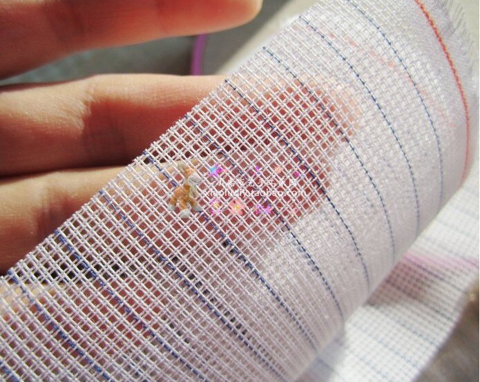 Tela de punto de cruz desechable, tejido de lona de bombeo de residuos, Bordado hecho a mano DIY sobre ropa de bebé, cojín 7, 22x10cm, 14ct