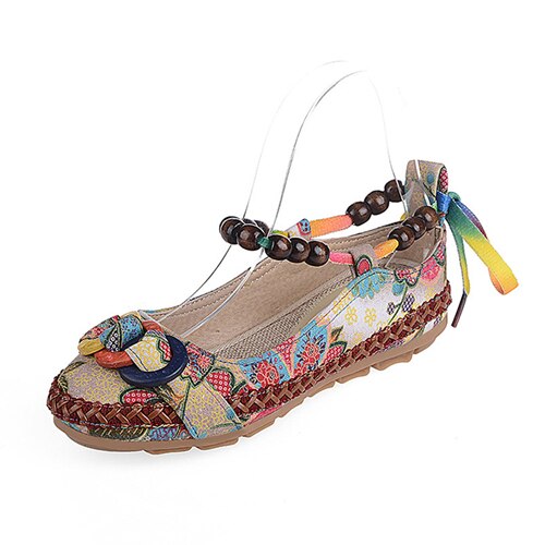Summer PU Toe Flowers Flat Bottom Sandals - Ladies Fashion