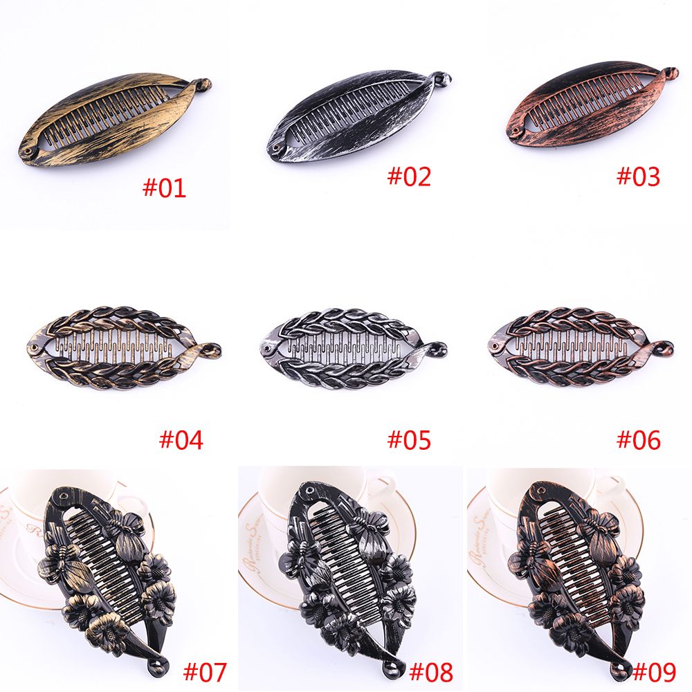 1PC Fish Shape Hair Claws Clips Ponytail Holder for Women Girls Banana Clips Crabs Black Hair Styling Accessories