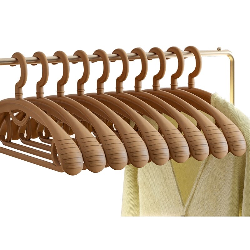 Cintres en plastique pour vêtements, 10 pièces, support de séchage sans couture, antidérapant, pour costume, manteau, veste, chemise, placard, gain de place