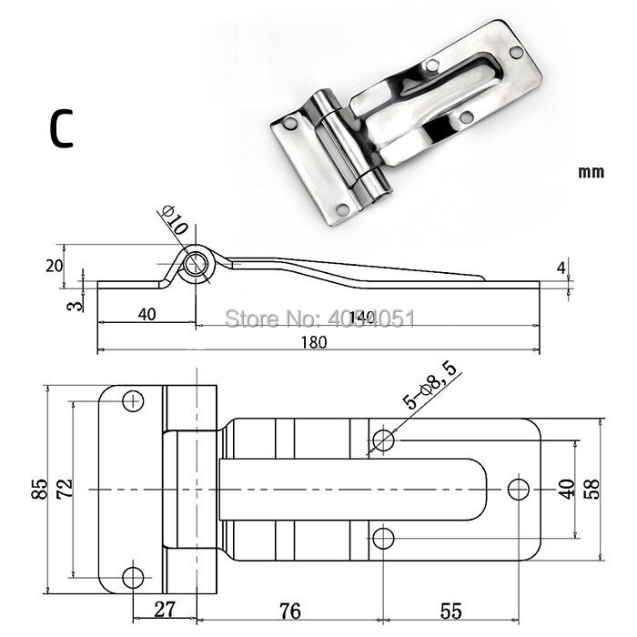 Cold Store Storage Door Hinge Oven Industrial Equipment Refrigerated Truck Van Express Car Cookware Machine Hardware: C