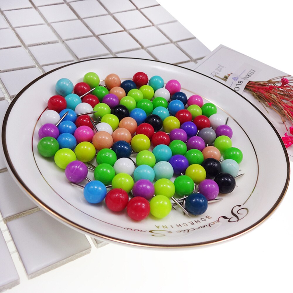 500Pcs 100Pcs Mini Push Pins Round Ball Head Map Tacks with Stainless Point for Office Home Crafts DIY Marking Push Pins