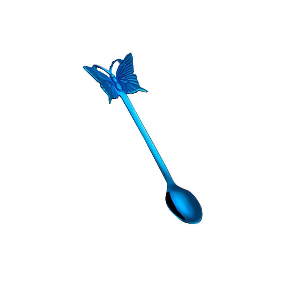 Butterfly Stainless Steel Coffee Spoon Milk Teaspoon Dessert Snack Scoop Ice Cream Stirring Spoons Kitchen Dining Tableware,1PCS: 3