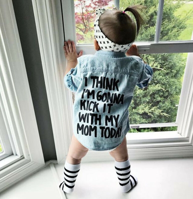 Royaume-uni enfant en bas âge bébé enfant garçon fille à manches longues t-shirt décontracté hauts Blouse robe manteau