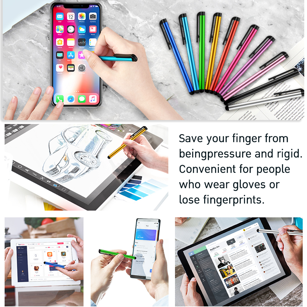 20 Stks/partij Capacitieve Touchscreen Stylus Pen Voor Ipad Air Mini Voor Samsung Xiaomi Iphone Universele Tablet Pc Smart Phone potlood