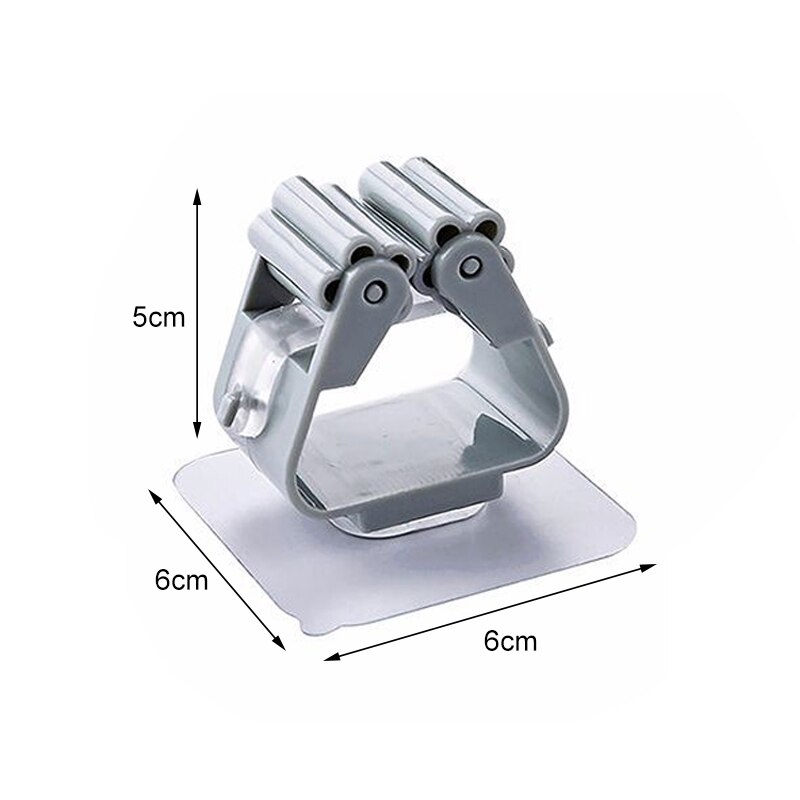 Soporte para almacenamiento organizador de fregona montado en la pared, estante con Clip, gancho para escoba, mopa sin costuras, gancho para escobas, herramientas de cocina, 1 unidad