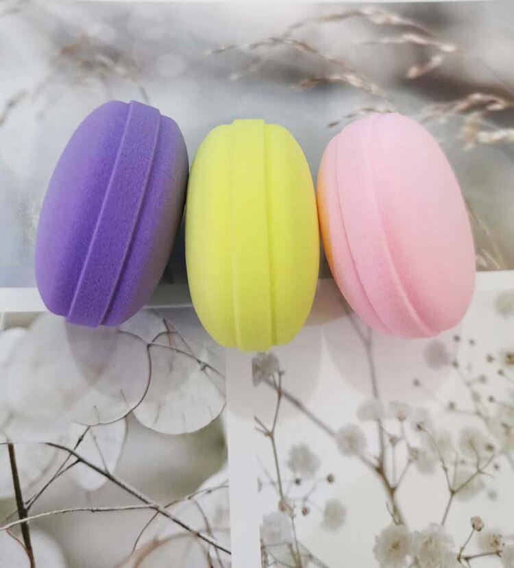 Miss gorgeous 1pc makeup svamp kosmetisk puff skønhed belleza foundation concealer make up svamp værktøj macaron blender 3 farver