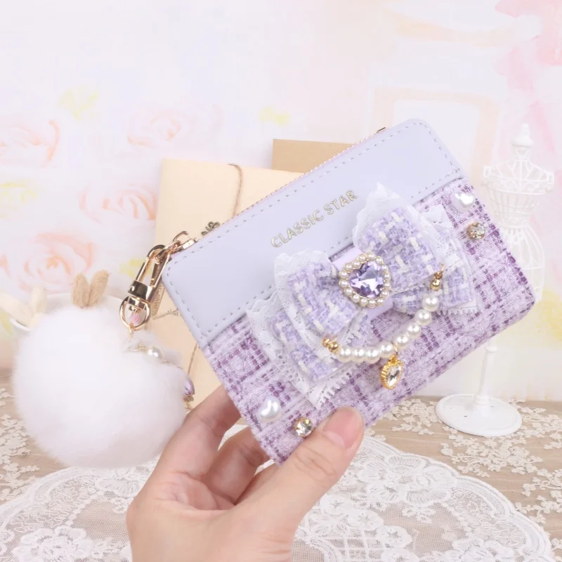 Sweet Women's Wallet Short Coin Purse Wallets for Woman Card Holder Lolita Ladies Wallet for Female Hasp Mini Clutch