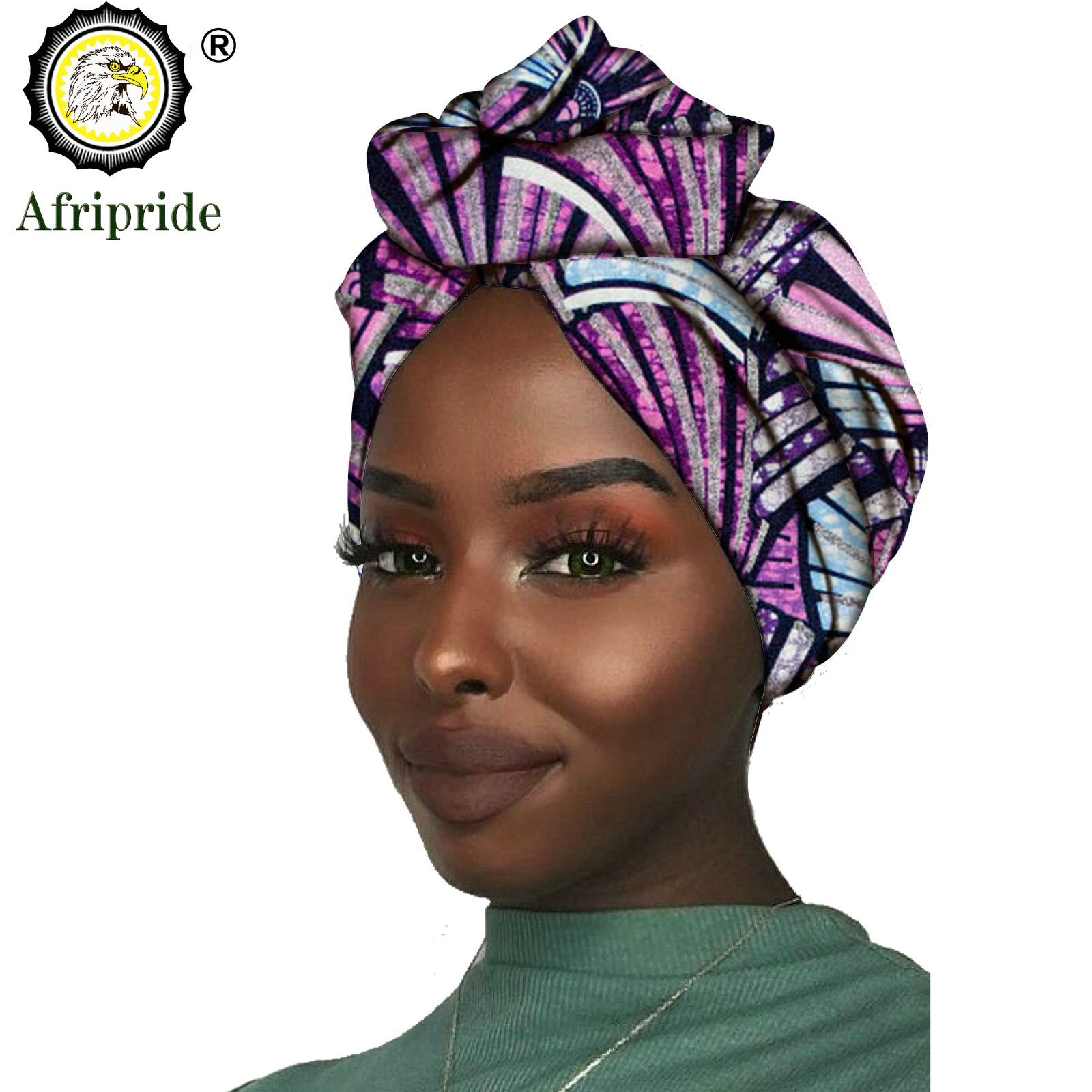 Nueva africana, diadema para mujer, tela de cera de algodón, pañuelo tradicional para la cabeza, turbante, cera de algodón puro AFRIPRIDE S001
