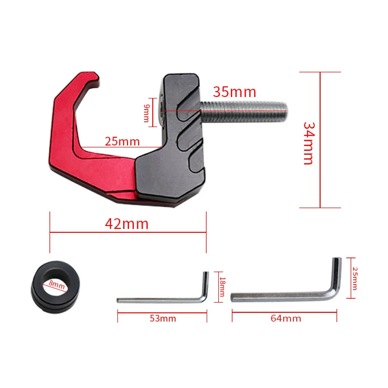 Motorhelm Houder Cnc Aluminium Bagagetas Haak Houder Hanger Haken Motor Scooter Helm Tassen Gadget Handschoen Haken