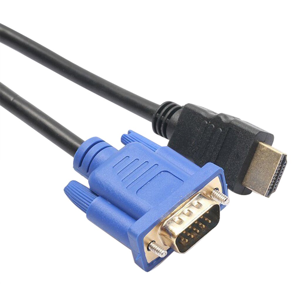 1.8m HDMI-compatible to 15Pin VGA Cable 1080P Video Adapter Male to Male Cord for HDTV Projector Display