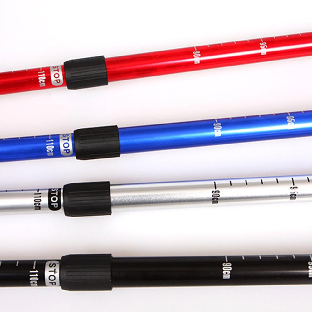 Outdoor Folding Handle 4-Section Folding Walking Sticks Canes Hiking Poles Trekking Poles Stick Adjustable Antishock