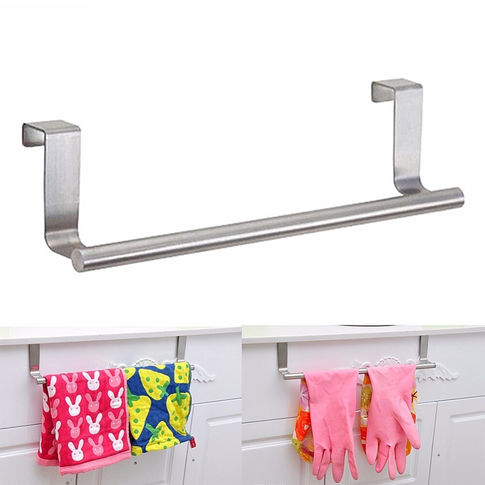 35cm Foldable Wall Mounted Space Aluminum Towel Storage Hanger Shelf Holder Stand Rack with 4pcs Hooks for Home Hotel Bathroom: Single-bar