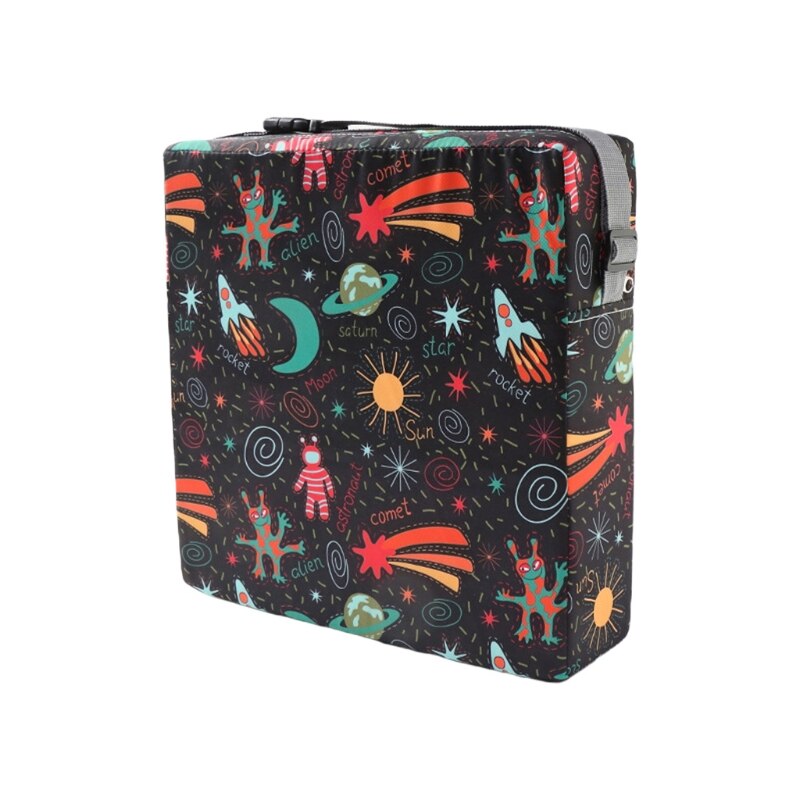 Draagbare Hoge Stoel Pad Booster Eetkamer Verstelbare Afneembare Spons Zitkussen Voor Peuter Kids Baby: Black