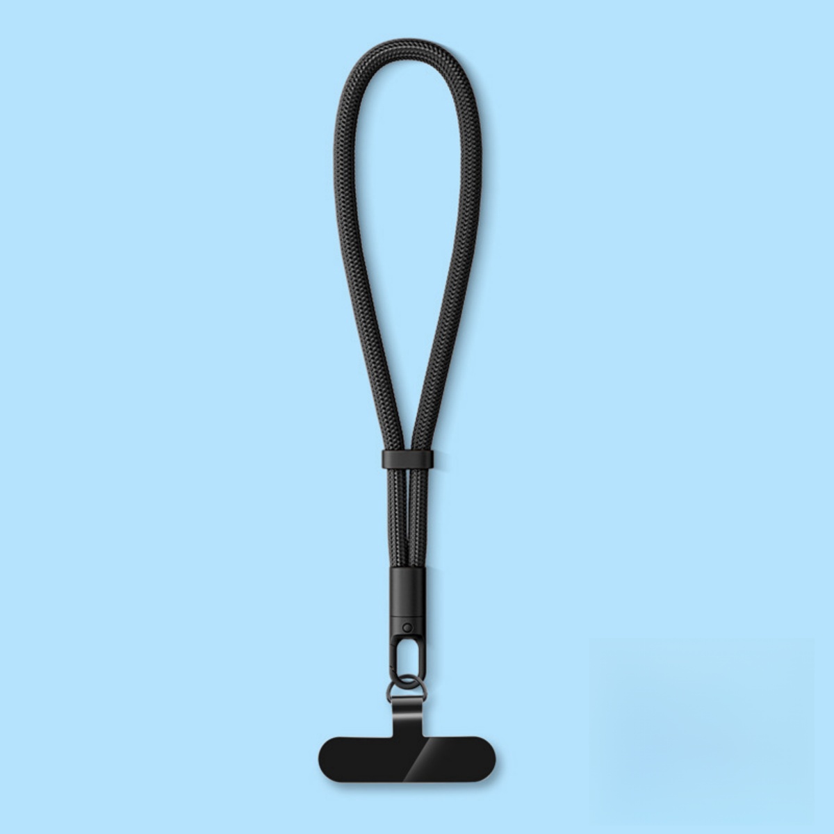 Universal Adjustable Mobile Phone Lanyard Short Wrist Strap with Self-locking Anti Durable Polyester Phone Strap: black