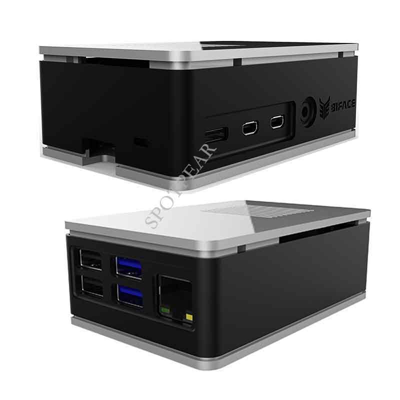 Raspberry Pi 4 Model B 4B case aluminum alloy ABS dual-material case can be equipped with fan to quickly dissipate heat