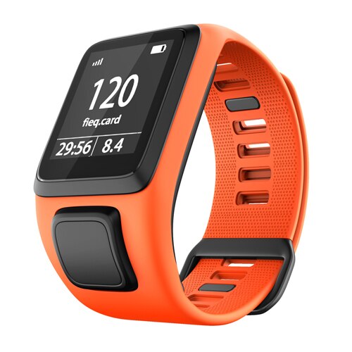 Originele Kleurrijke Zachte Siliconen Vervanging Wrist Band Strap Voor Tomtom Runner 2 3 Spark 3 Gps Smart Horloge armband: Oranje
