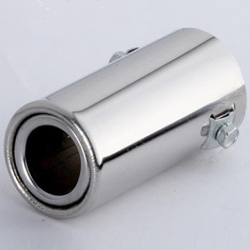 Silenciador de tubo de escape cromado para vehículo, silenciador de acero inoxidable para automóvil, piezas de repuesto para automóviles, silenciadores para sistemas de escape