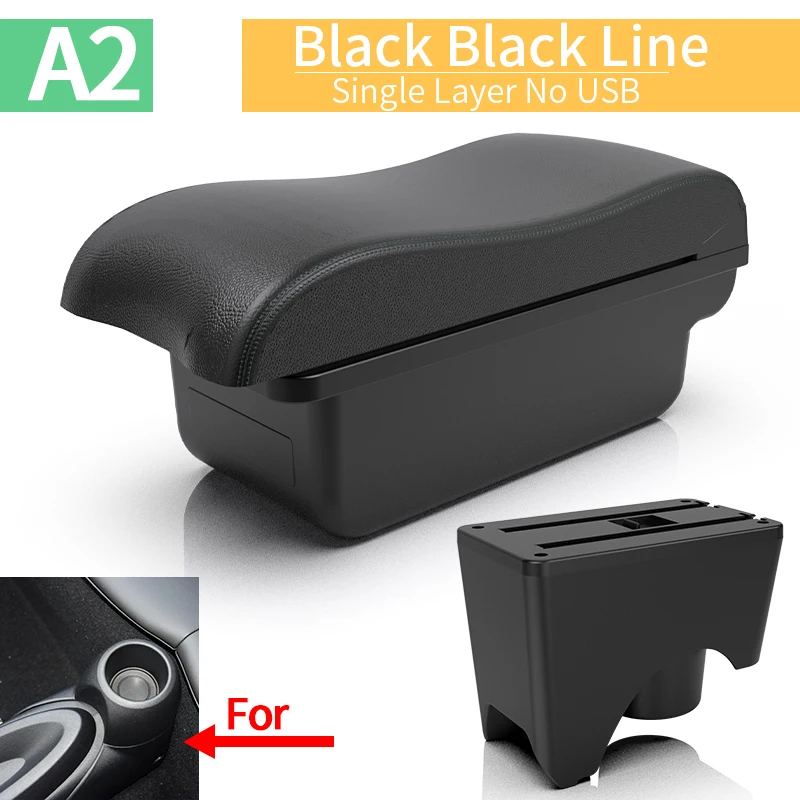 Para MINI Cooper caja de reposabrazos para Countryman R50 R52 R53 R56 R57 R58 R60 F55 F56 F57 F60 caja de reposabrazos de coche accesorios de reequipamiento: Naranja