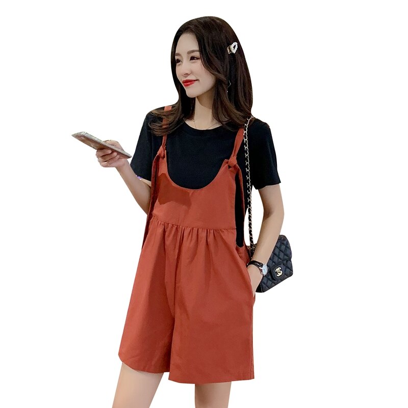 Korean style maternity loose short sleeve t-shirt+... – Grandado