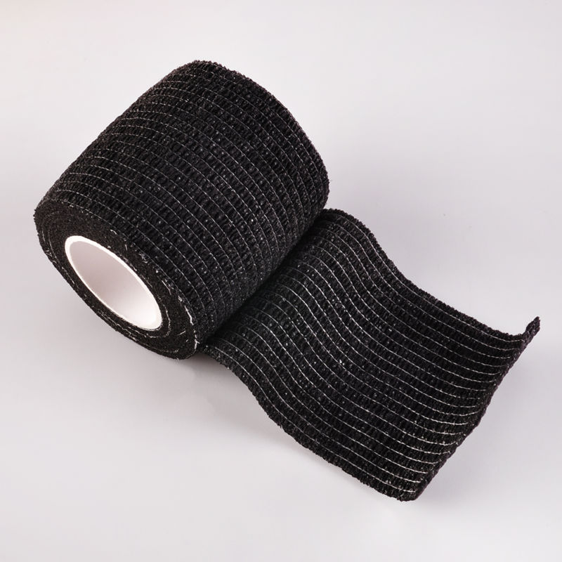 20pcs Self-adhesive Bandage Athletic Tape Elastoplast Sports Recovery Strapping Gym Waterproof Tennis Muscle Pain Relief Bandage: Black