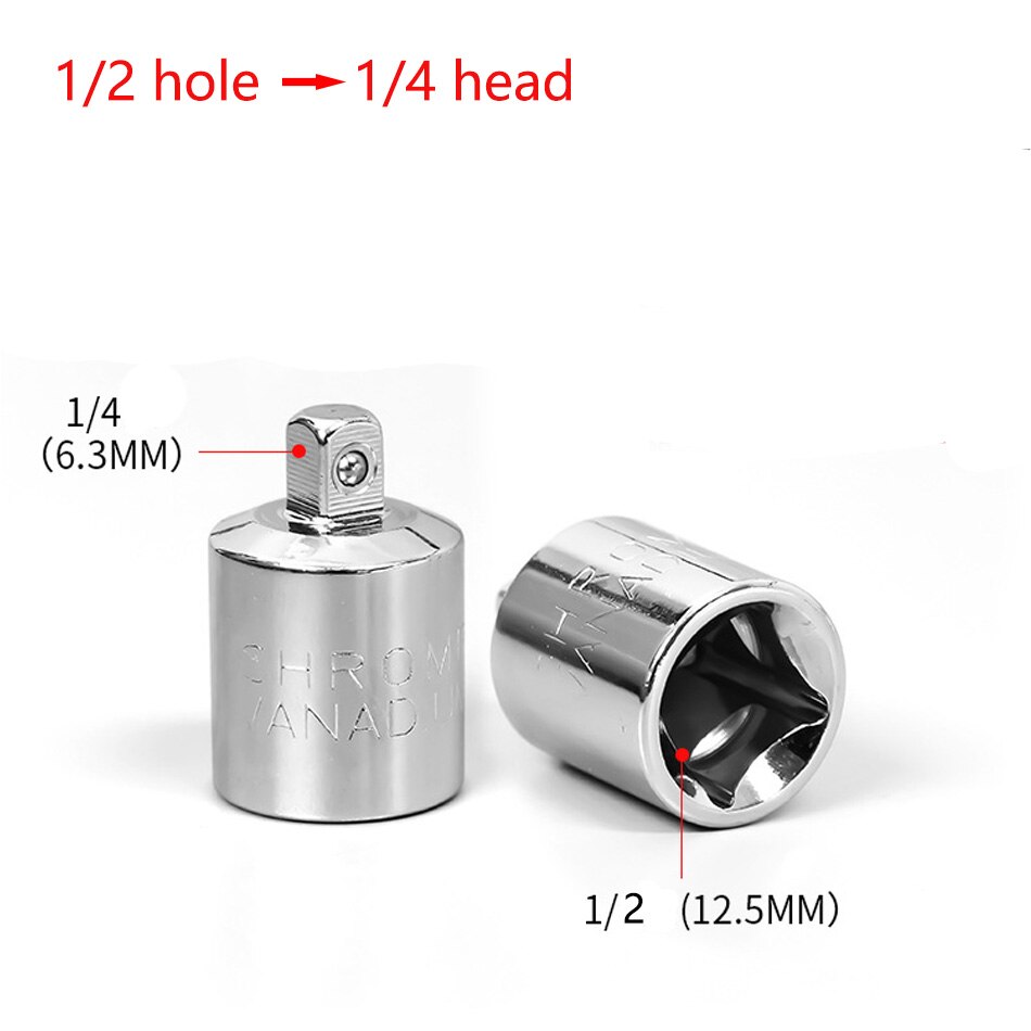 1/4 "3/8" 1/2 "Ratelsleutel Adapter Chroom Vanadium Mouw Drive Socket Converter Wrench Transform Joint: YELLOW