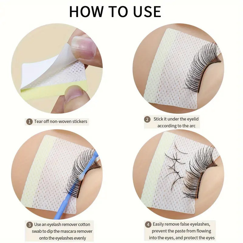 Disposable Cotton Eyelashes Patch Sticker for Removing Eyelashes Eyeshadow Shields Eye Pads Patch Eyelash Extension Makeup Tools