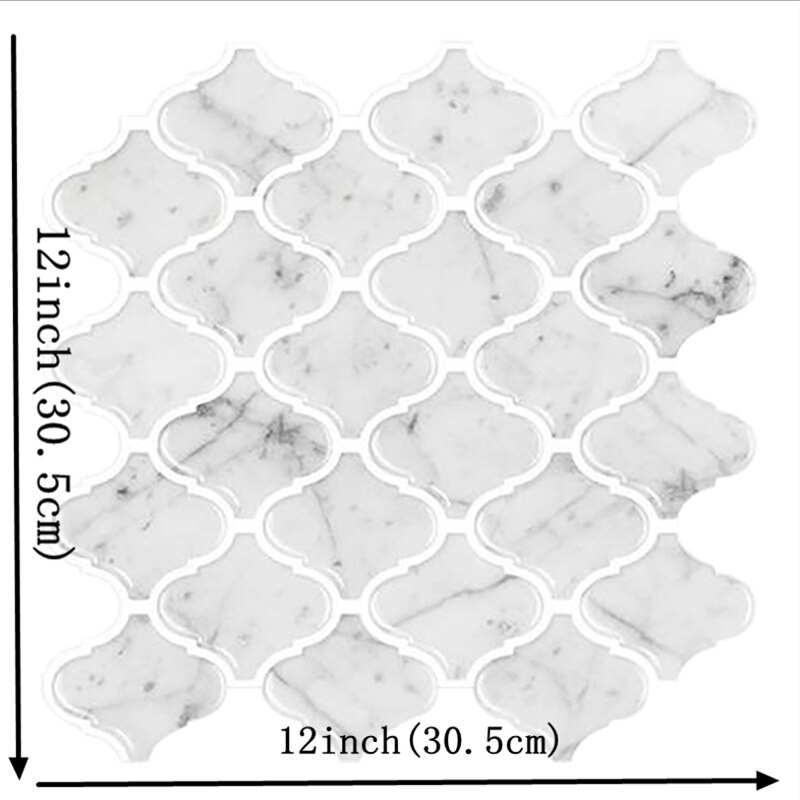 Imitation Marble Pattern Tile Wall Sticker For Kitchen Or Bathroom,Backsplash Removable 3D Wall Tile 5Pcs