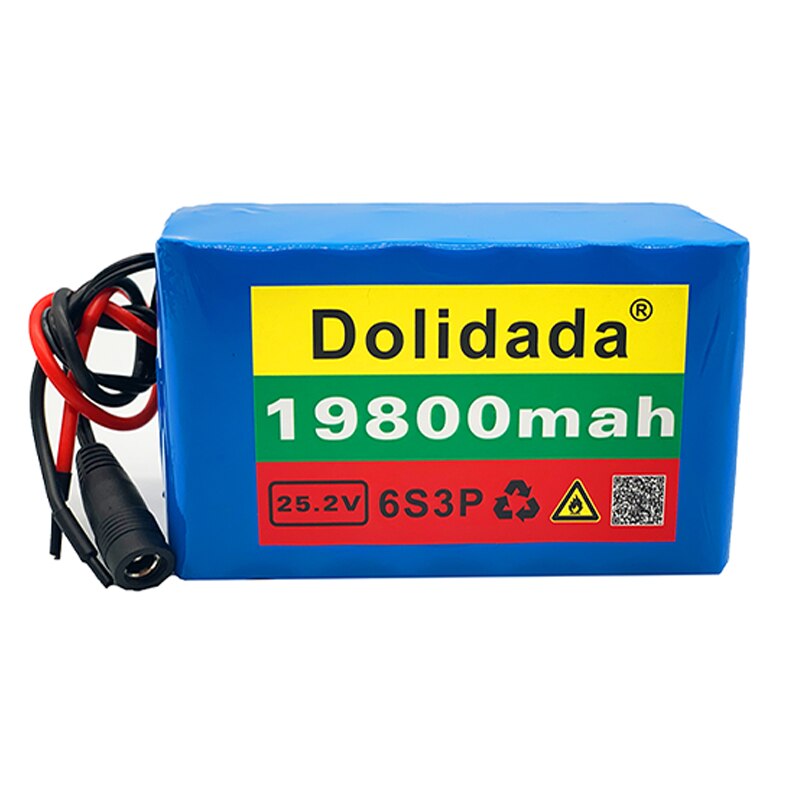 100% V lithium battery, 25.2 MAH, 6s3p, 1980018650 V, electric bicycle, moped, lithium ion battery, 25.2