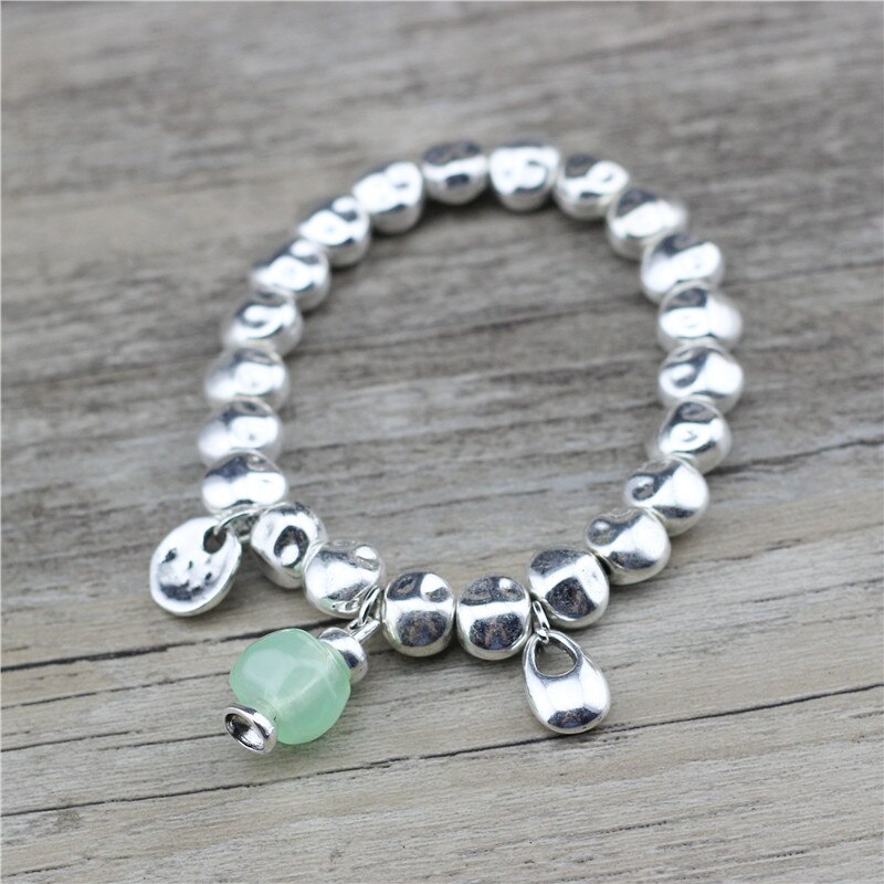 Anslow sieraden verstelbare kralen water hart bijoux bedels armband voor vrouwen meisjes hars snoep laag 0814lb: Olijfgroen