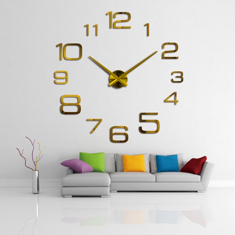 3D Wall clock Diy Big Size Mirror Wall Stickers Clock Decorative Home 3D Wall clock Diy Big Size Mirror Wall Stickers Clock Decorative Home