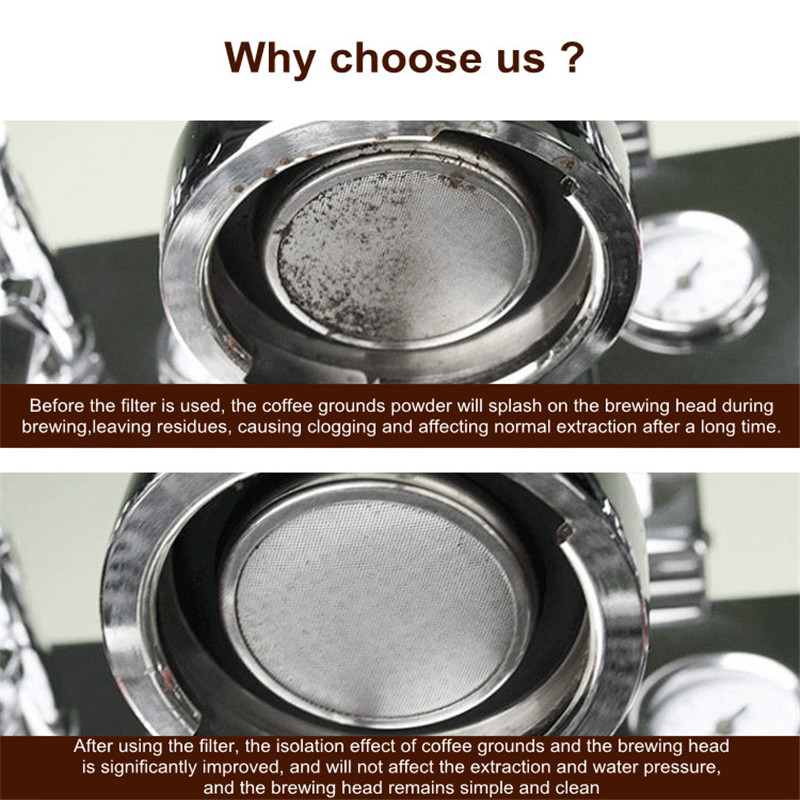 49mm Coffee Puck Screen 58mm 51mm 54mm 53mm Portafilter Filter Mesh Plate Coffee Filter Screen Espresso Puck Screen Coffee Maker
