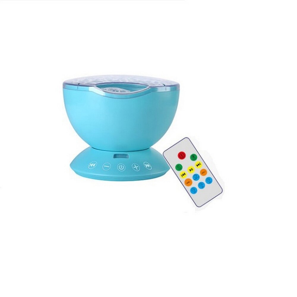Remote Control Colorful Ocean Wave Projector Round Ocean Wave Daren Projection Lamp: blue