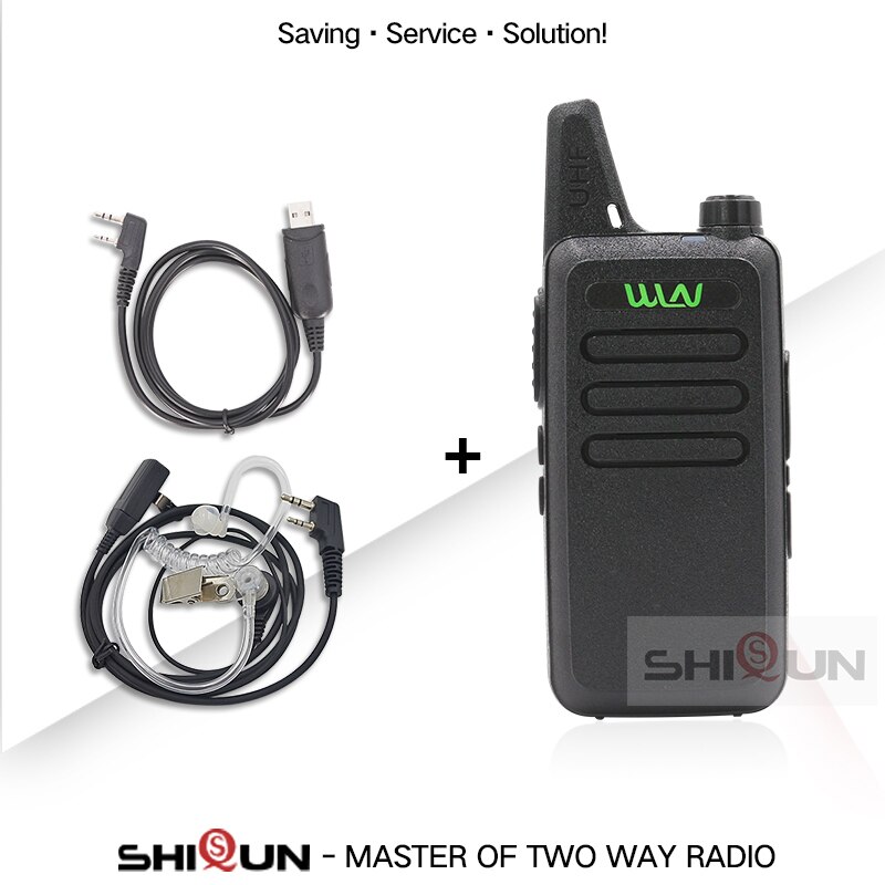 1 Pc Wln KD-C1 Mini Walkie Talkie Uhf Twee Manier Radio RT22 Talki Walki Wln Radio 5W Mini Draagbare 2 Way Radio Uhf 400-470Mh Usb: Add AC Cable