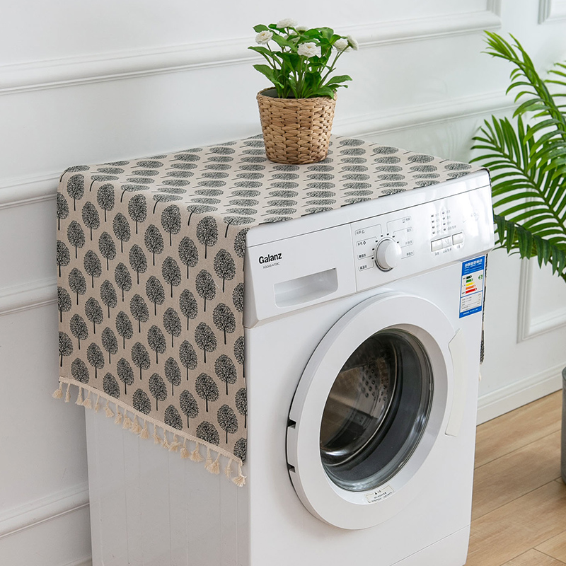 Waterproof Dustproof Cover Washing Machine Cover Drum Type Microwave Oven Cover Towel To Prevent Dust: Light Grey / 190*300cm