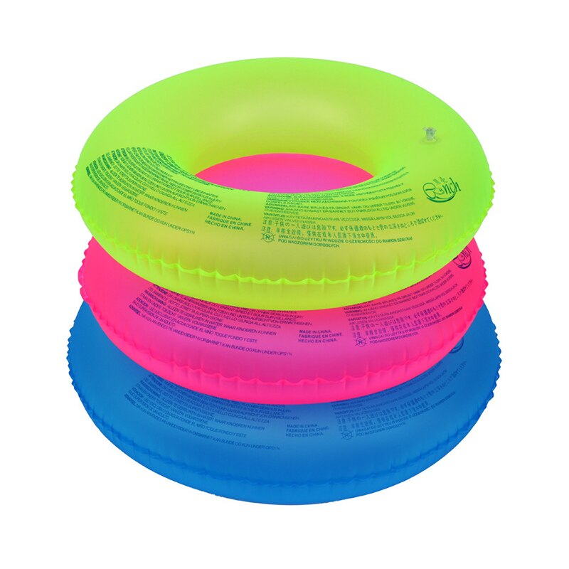 4 Size Adult Children's Summer Outdoor Inflatable Fluorescent Swimming Circle Swimming Pool Swimming Pontoon Swimming Protector
