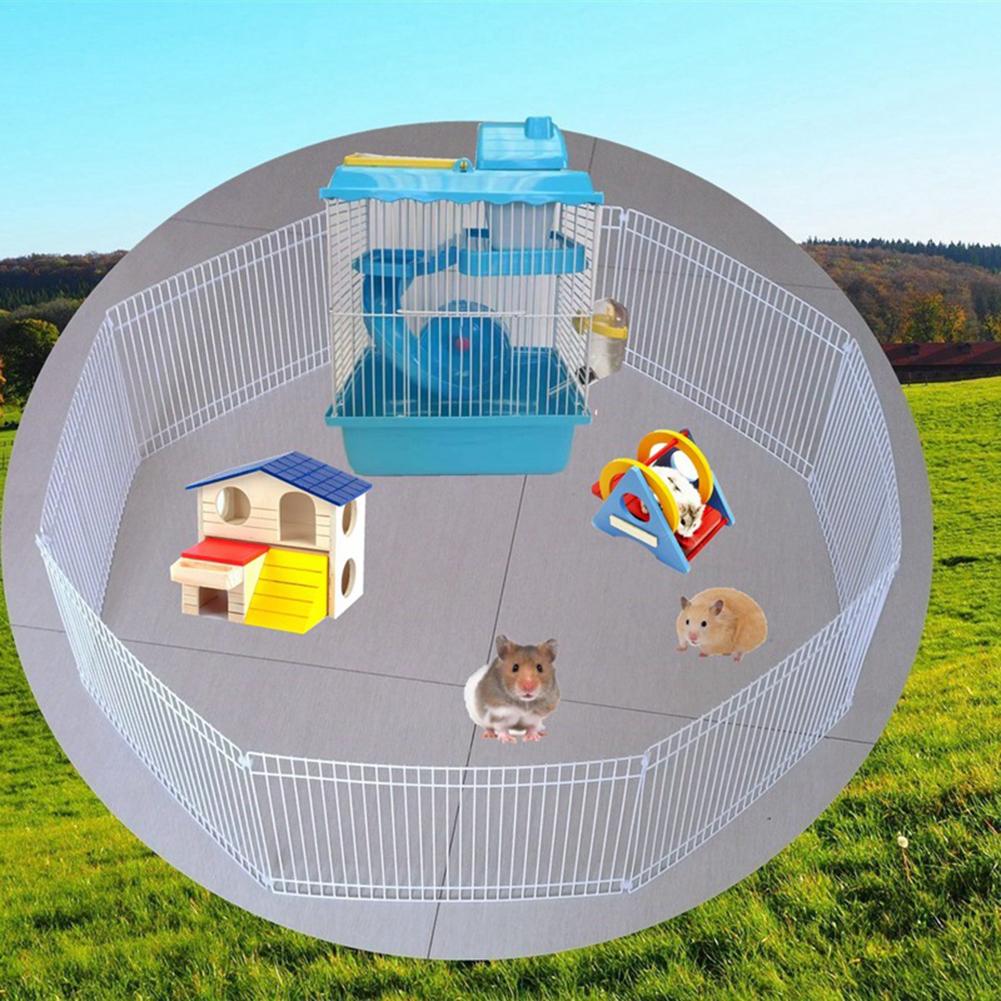 8pcs/pack Small Pet Fence Cage Foldable Free Activity Large Space Pet Playpen Barrier for Hamster Hedgehog Guinea Pig