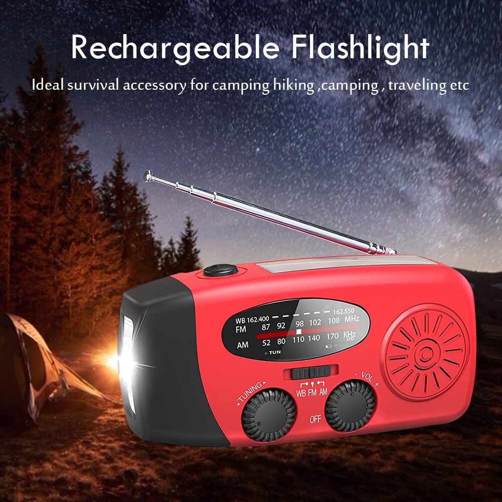 Portable Radio Hand Crank Solar Dynamo Weather Rad... – Grandado