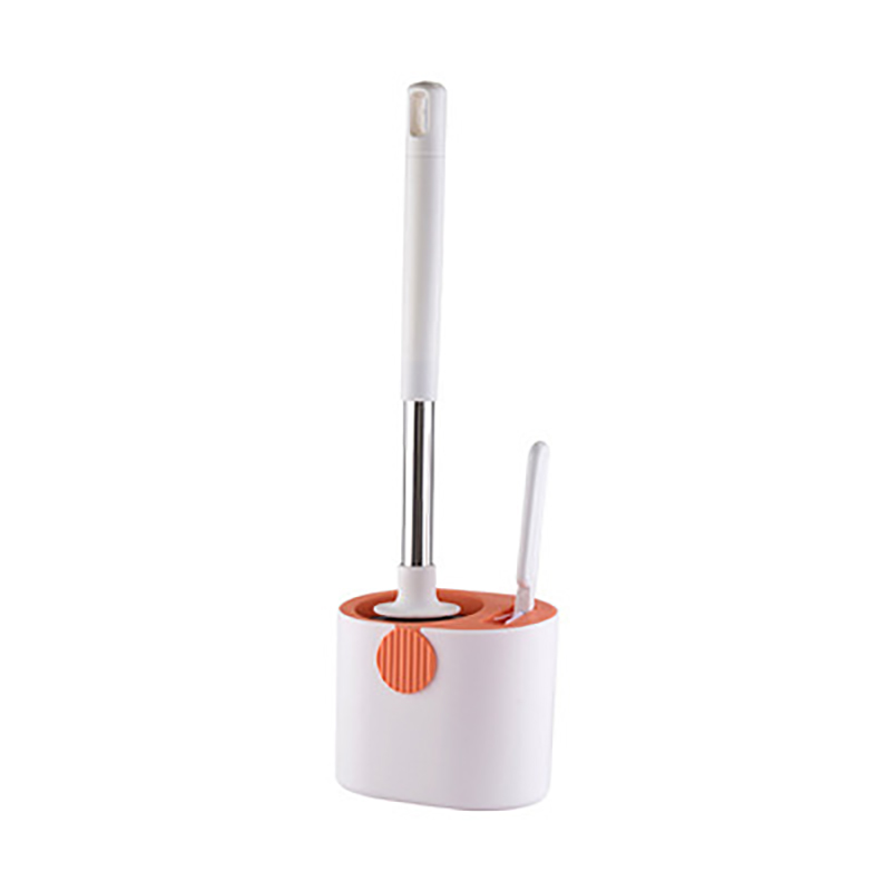 Tpr Silicone Toiletborstel Muur Gemonteerde Staande Wc Schoonmaken Gereedschap Met Base Home Borstel Badkamer Accessoires: Orange