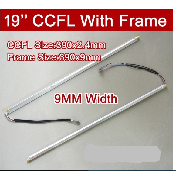 2 STKS 19 ''inch dual lampen CCFL met frame, lcd backlight lamp met behuizing, CCFL met cover, CCFL: 385mmx2. 4, FRAME: 390mm x 9mm