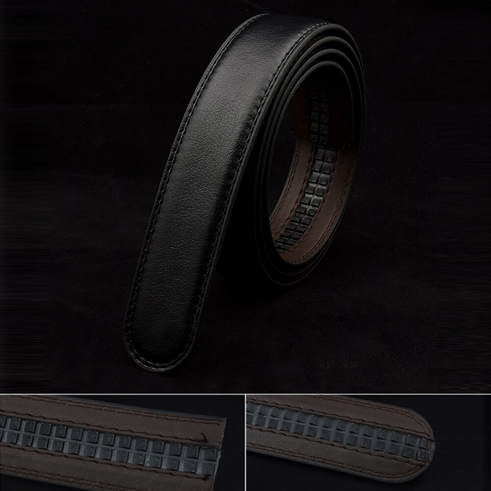 Casual Office Home Solid Automatic Buckle Durable PU Leather Business Removable Men Belt