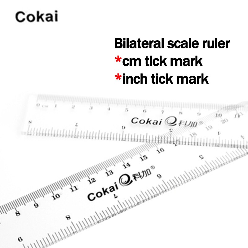 Jindsihou/Cokai/Deli Plastic Transparante Vierkante Heerser 15/20/30cm Meten Rechte Ruler Tool Student studie Meten Briefpapier