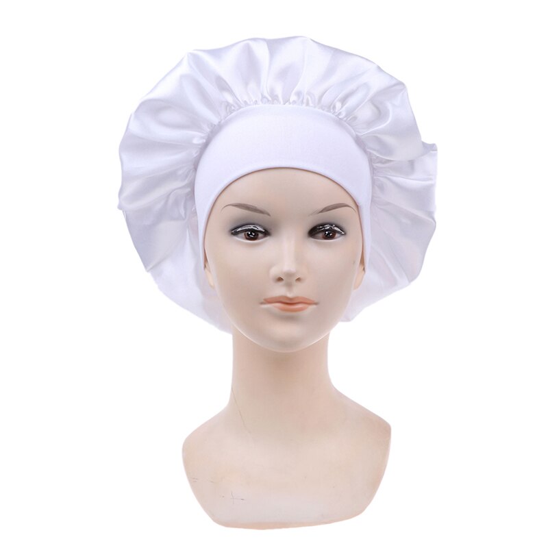 1pc Satin Sleeping Hat Night Sleep Cap Hair Care Bonnet Nightcap For Women Men Unisex Cap Bonnet