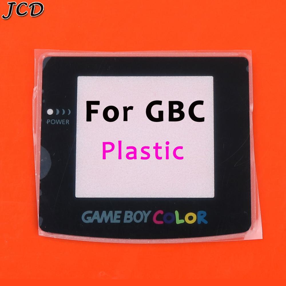 JCD di Plastica Obiettivo di Vetro per GB/GBA/GBC/GBP/GBA SP/GBL Lente In Vetro Dello Schermo per Gameboy Color Lens Protector W/ Adhensiveparts: For GBC Plastic