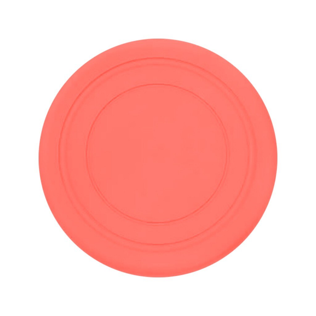 X4#Dog Flying Disc Soft Flexible Rubber Fun Floating Foldable Flyer Disc Dog Flying Saucer Toy For Interactive Trianing Dog Toys: Red